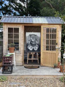 Charcoal on Canvass 30' x 40'. Artwork created in Braidwood, NSW BY Roger Brennan.